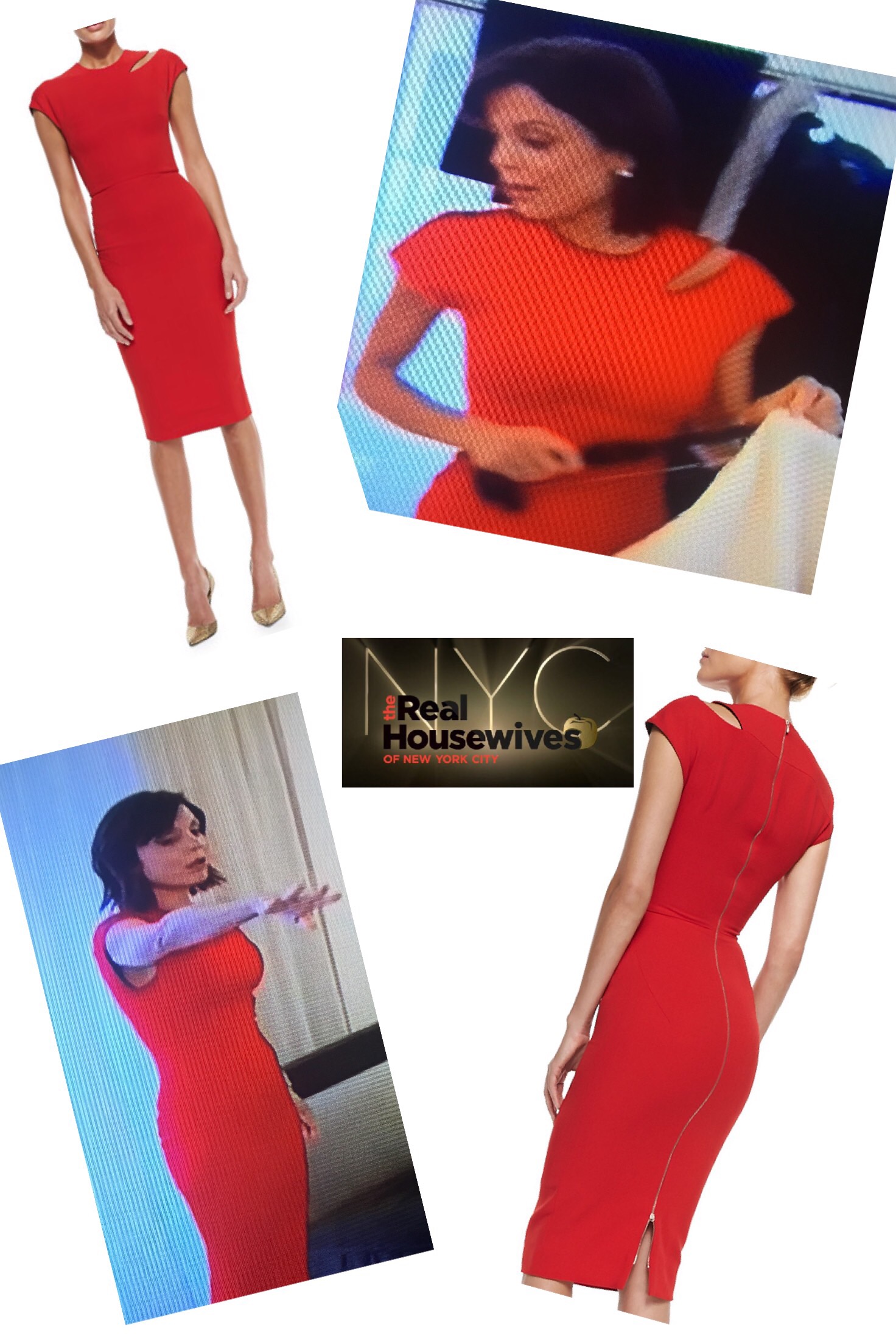 Bethenny Frankel S Red Cut Out Dress Big Blonde Hair