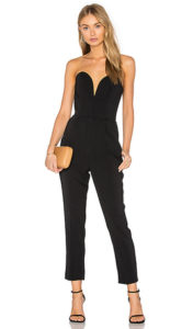 Stassi Schroeder S Black Strapless Jumpsuit Big Blonde Hair