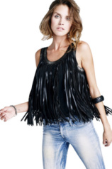 Melissa Gorga S Leather Fringe Tank Top Big Blonde Hair