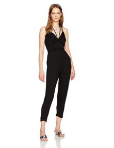 Stassi Schroeder S Black Braided Strap Jumpsuit Big Blonde Hair