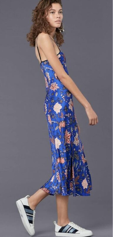 Ariana Madix S Blue Floral Slip Dress On Wwhl Big Blonde Hair