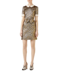 Tinsley Mortimer S Leopard Metallic Dress Big Blonde Hair