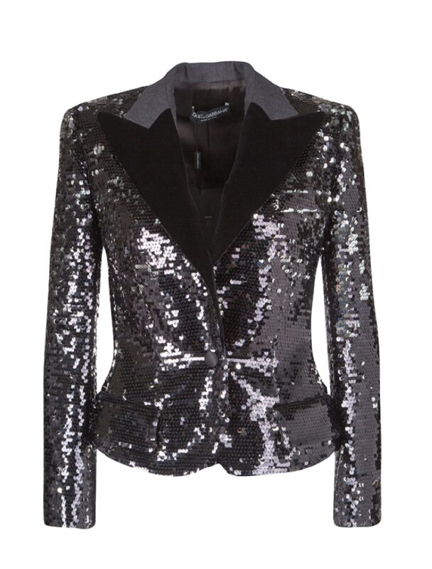 Kyle Richards Sequin Blazer On WWHL Big Blonde Hair