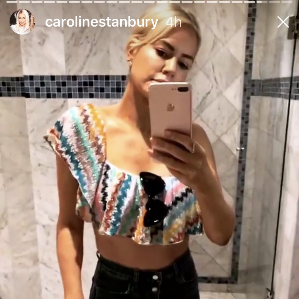 Caroline Stanbury S One Shoulder Zig Zag Top Big Blonde Hair