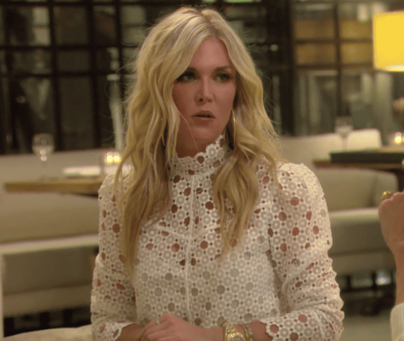 Tinsley Mortimer S White Lace Top Big Blonde Hair