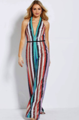 Dorinda Medley S Striped Sequin Jumpsuit Big Blonde Hair