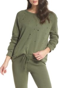 Kelly Dodd S Green Distressed Sweatshirt Big Blonde Hair