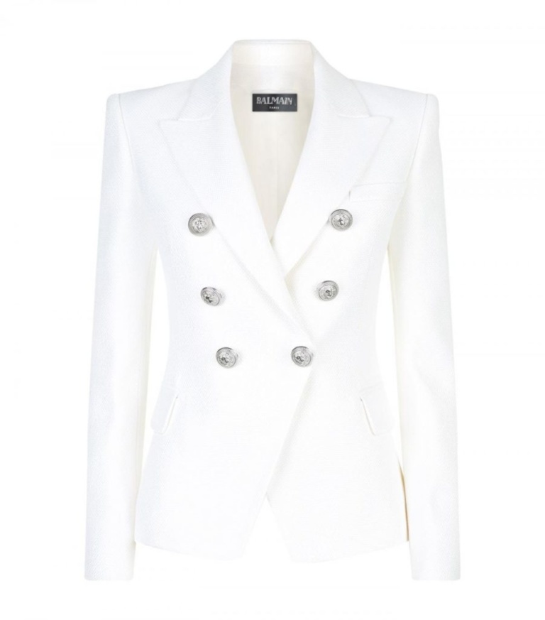 Kelly Dodd S White Blazer With Silver Buttons Big Blonde Hair