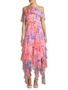 Kameron Westcott S Pink Floral Maxi Dress Big Blonde Hair