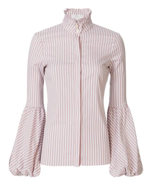 Kameron Westcott S Pink Striped Blouse Big Blonde Hair