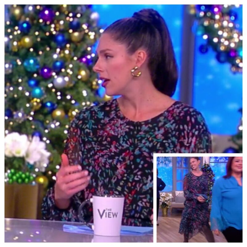 Abby Huntsman S Ruffle Printed Dress Big Blonde Hair