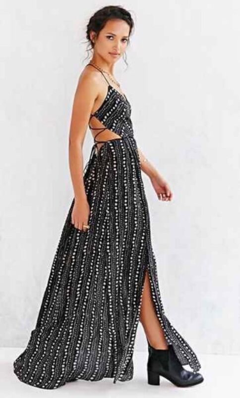 Kristen Doute S Polka Dot Maxi Dress Big Blonde Hair