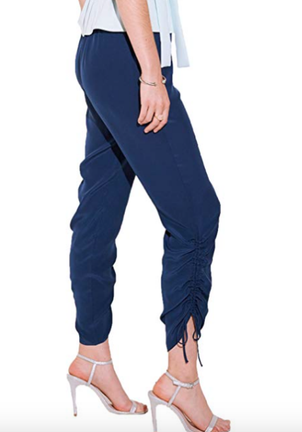 Stassi Schroeder S Blue Tie Ankle Pants Big Blonde Hair