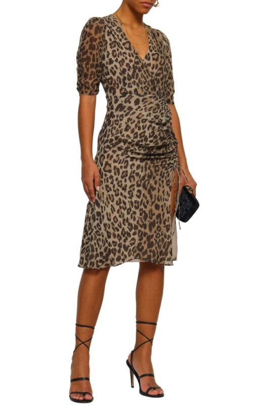 Lisa Rinna S Leopard Wrap Dress Big Blonde Hair