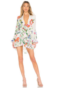 Braunwyn Windham Burke S White Floral Wrap Dress Big Blonde Hair