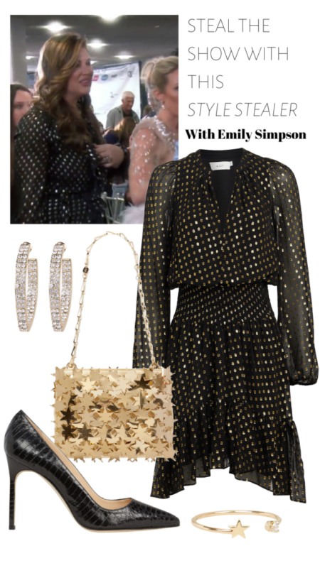 Emily Simpson S Metallic Dot Dress Big Blonde Hair