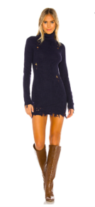 Melissa Gorga S Blue Distressed Sweater Dress Big Blonde Hair