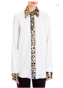 Tanya Sam S Leopard Metallic Trim Blouse Big Blonde Hair