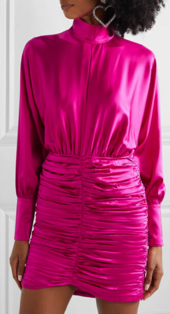 Lisa Rinna S Pink Satin Dress Big Blonde Hair