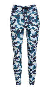 Kary Brittinghams Blue Camo Cropped Leggings Big Blonde Hair