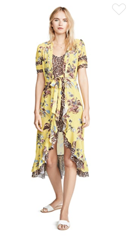 Braunwyn Windham Burke S Yellow Floral And Leopard Dress Big Blonde Hair