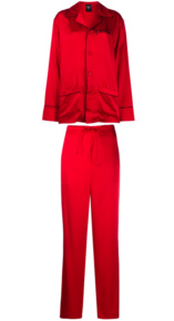 Kyle Richards Red Silk Special Pajamas Big Blonde Hair