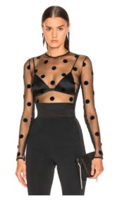 Lisa Barlow S Sheer Polka Dot Bodysuit Big Blonde Hair