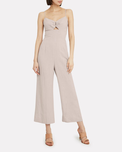 Jackie Goldschneider S Linen Cutout Jumpsuit Big Blonde Hair