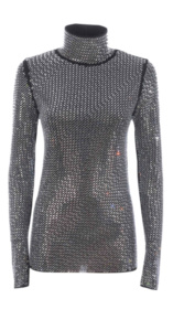 Heather Gays Metallic Confessional Turtleneck Big Blonde Hair