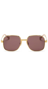 Kyle Richards Gold And Brown Square Sunglasses Big Blonde Hair