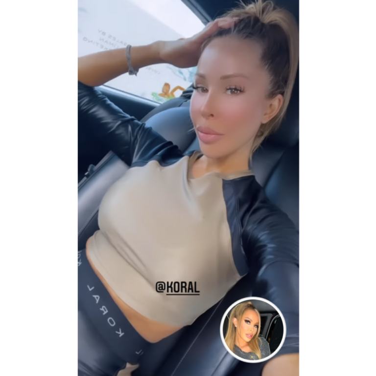 Lisa Hochstein S Black And Gold Workout Outfit