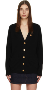 Kyle Richards Black Safety Pin Cardigan Big Blonde Hair