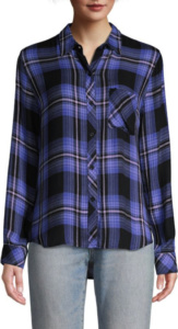 Kyle Richards Blue Plaid Shirt Big Blonde Hair