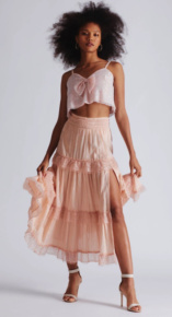 Madison Lecroys Pink Sequin Bow Top And Ruffle Skirt Big Blonde Hair