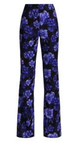 Jackie Goldschneiders Blue Floral Pants Big Blonde Hair