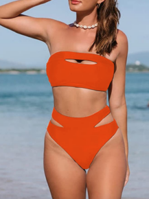 Madison Lecroy S Orange Cutout Bikini