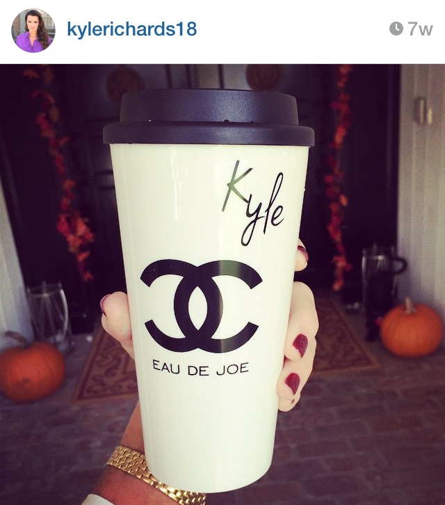 Kyle Richards' Chanel Dog Bowl & Coffee Mug