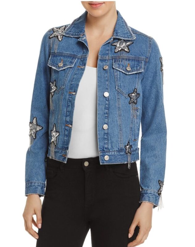 Porsha Williams' Star Embellished Denim Jacket | Big Blonde Hair