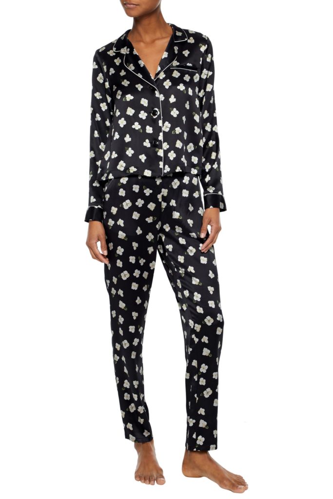Carole Radziwill’s Black Floral Pajamas | Big Blonde Hair