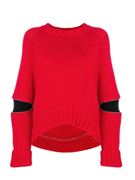 Liza Miller's Red Zipper Detail Sweater | Big Blonde Hair