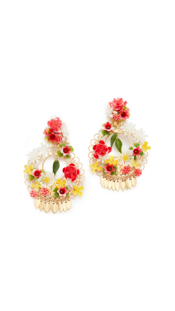 Pink Meenakari Flower Chandelier Earrings – Nithilah