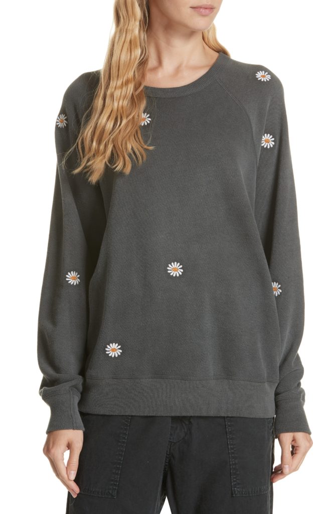 Veronica Newell's Grey Daisy Sweatshirt | Big Blonde Hair