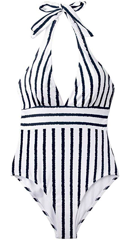 Cameran Eubanks’ Striped Bathing Suit | Big Blonde Hair