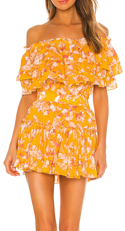 Kary Brittingham’s Yellow Floral Ruffle Dress | Big Blonde Hair