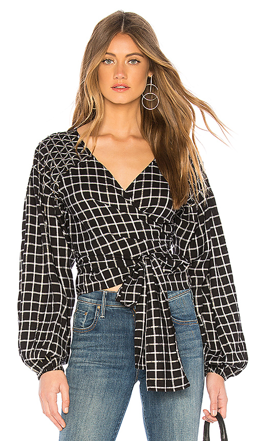 Pixie Gingham Wrap Top – SPELL - USA