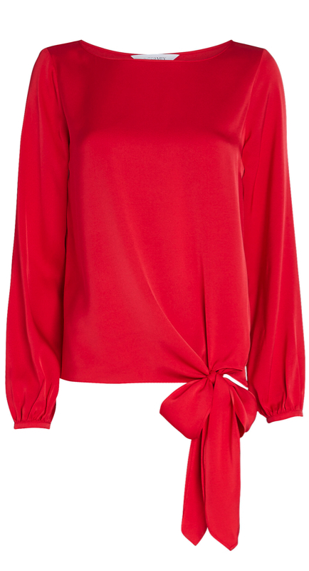 Shannon Beador’s Red Tie Front Blouse | Big Blonde Hair