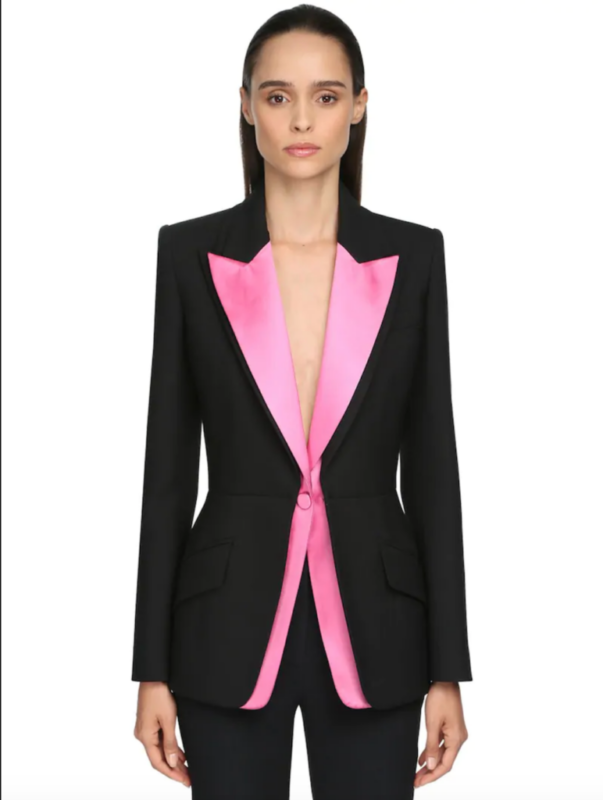 Meredith Marks' Black and Pink Blazer