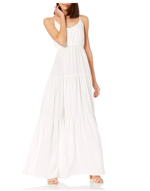 Kristin Cavallari's White Button Down Maxi Dress | Big Blonde Hair
