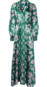 Kyle Richards’ Green Floral Maxi Dress | Big Blonde Hair