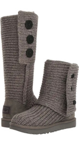 Lisa Rinna’s Grey Knit Slipper Boots | Big Blonde Hair